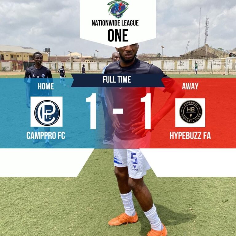 MATCH REPORT: CAMPpro FC Held to Draw by Hypebuzz FA