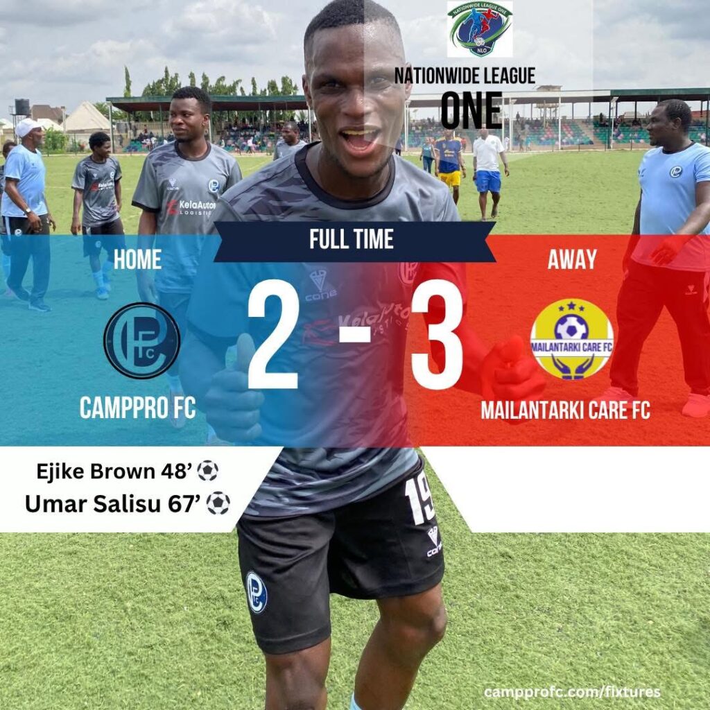 MATCH REPORT: CAMPpro FC 2-3 Mailantarki Care FC